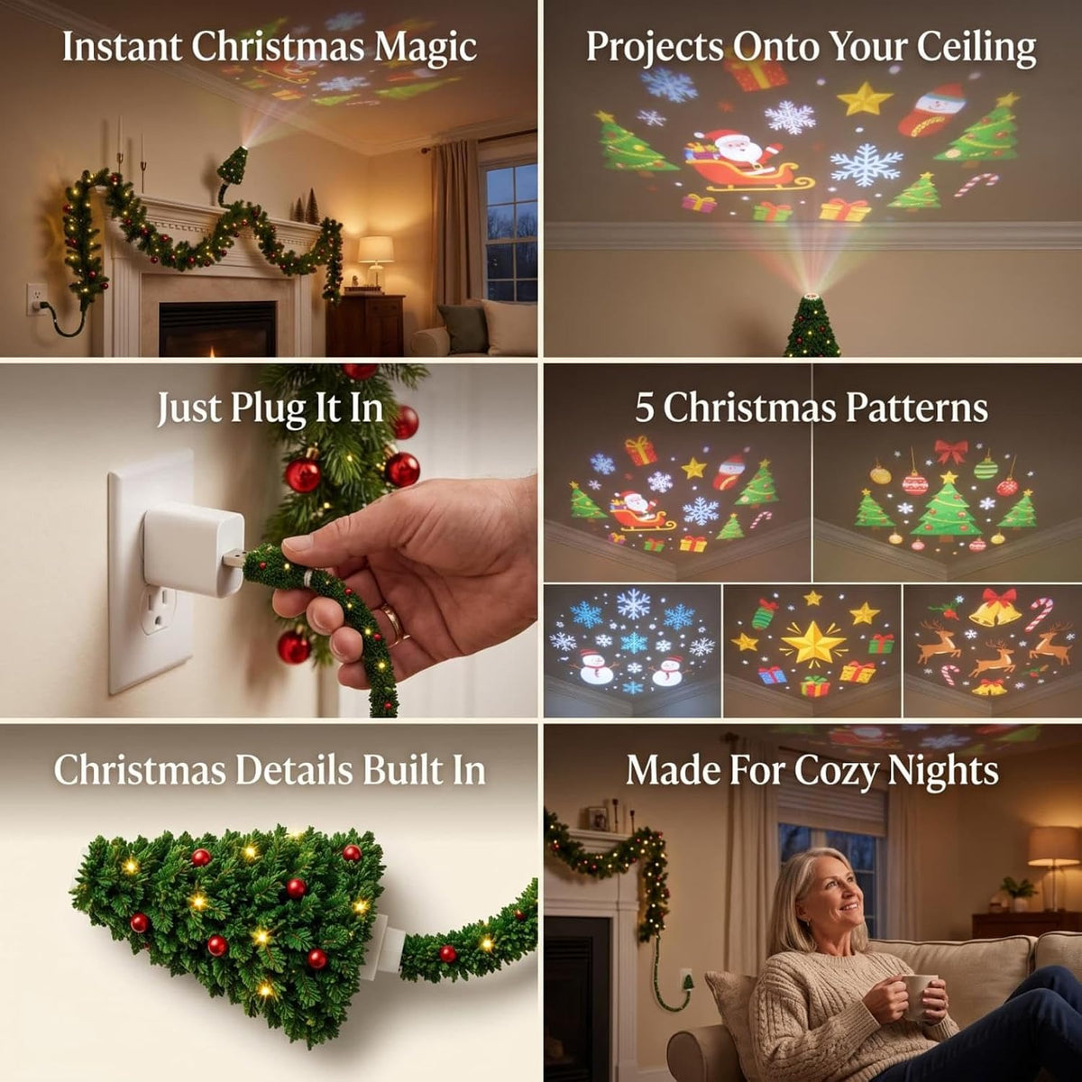 🎄Enchanted Christmas Tree Projection LED Lamp | USB Powered