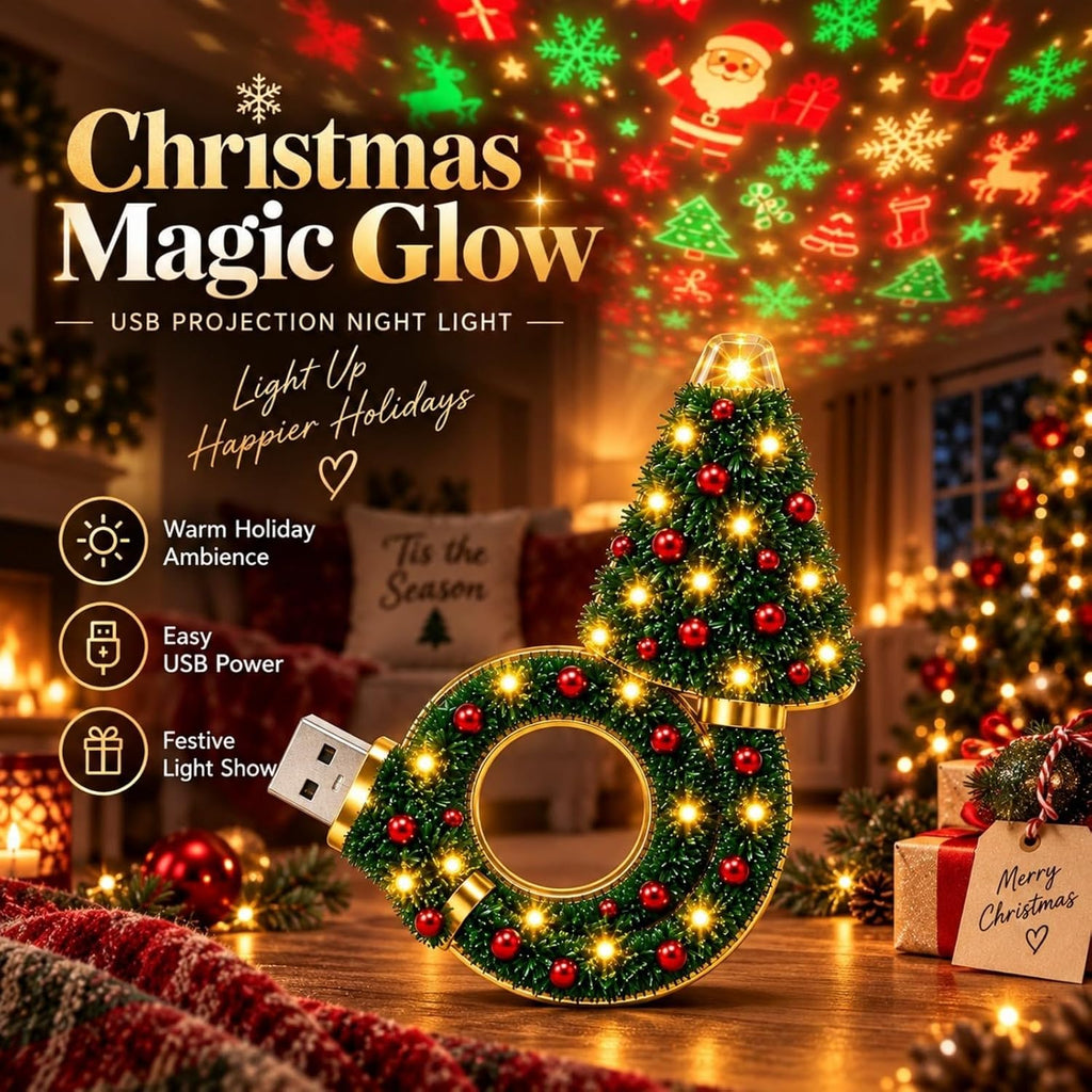 🎄Enchanted Christmas Tree Projection LED Lamp | USB Powered